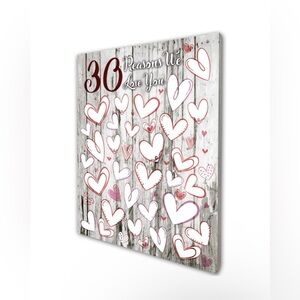 NWT No Label 30th Birthday Reasons 10 x 8 Canvas
